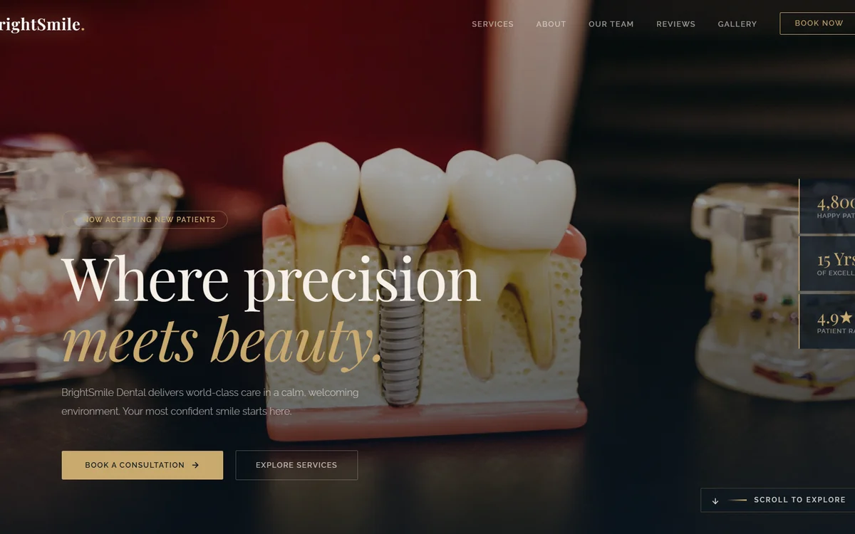BrightSmiles — Modern dental website